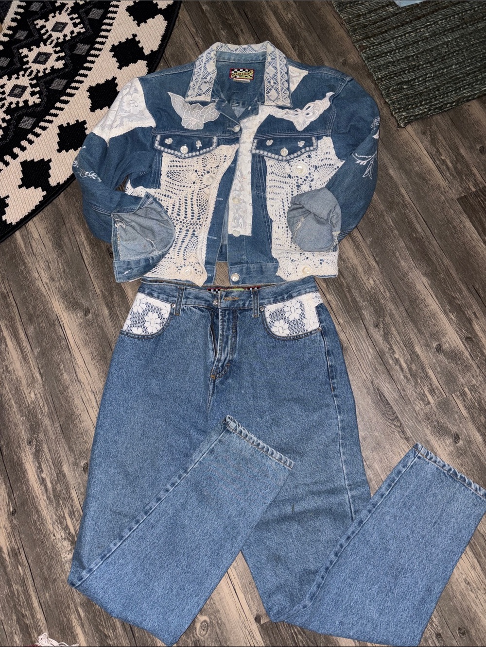 90s Made In France matching denim set - woman’s large